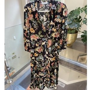 MANGO Floral Print Long Dress